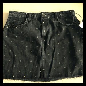 Current/Elliott Polka Dot Jean Skirt NWT!